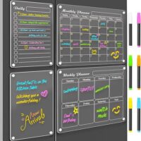 Magnetic Clear Acrylic Calendar for Refrigerator